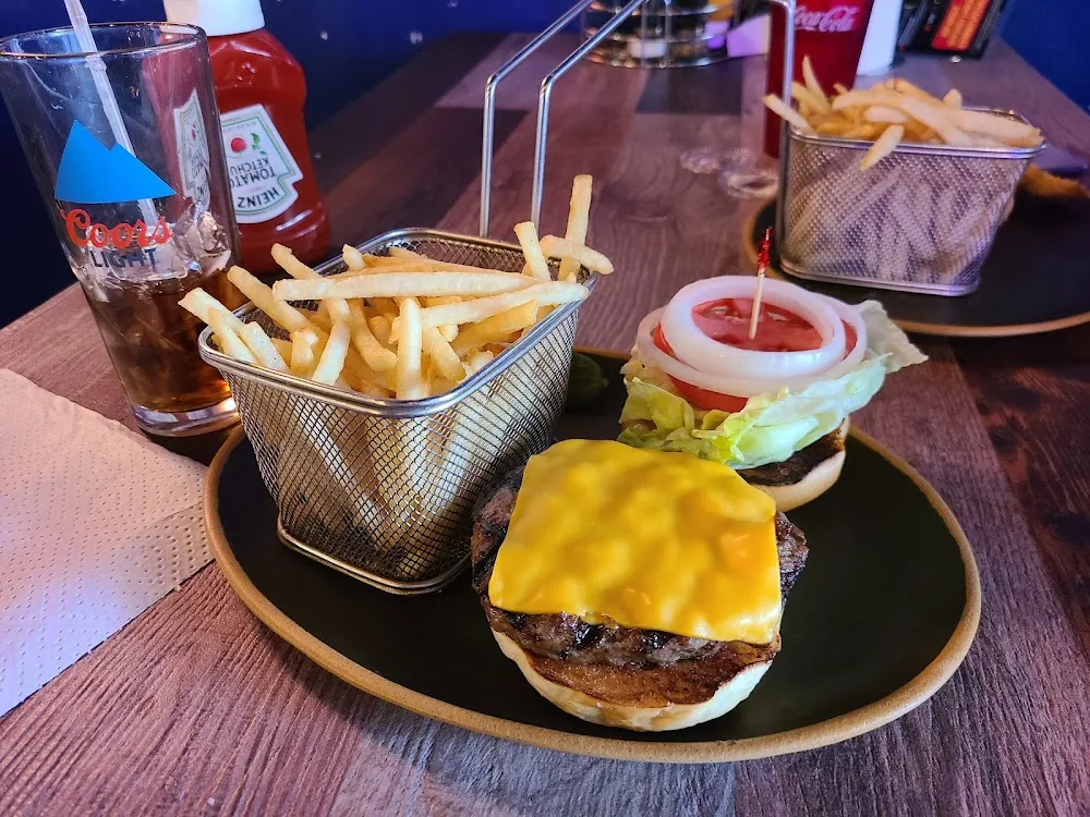 Cheese Burger and Fries